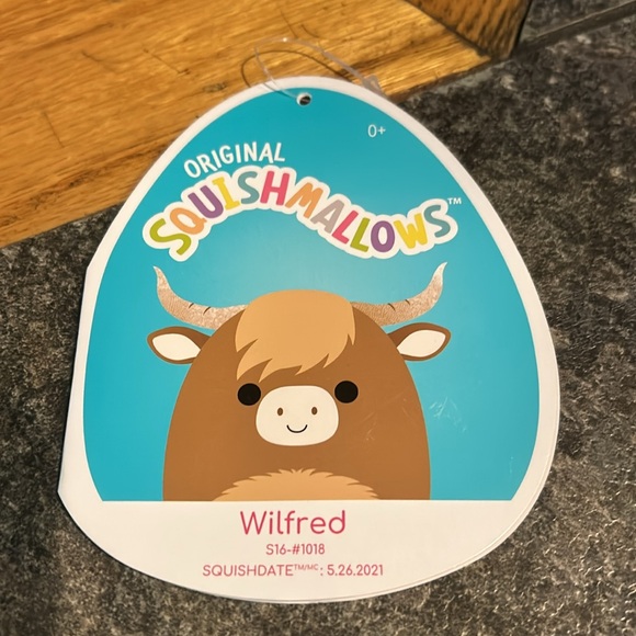 RARE Squishmallow 16-Inch Wilfred Highland Cow - Picture 2 of 2